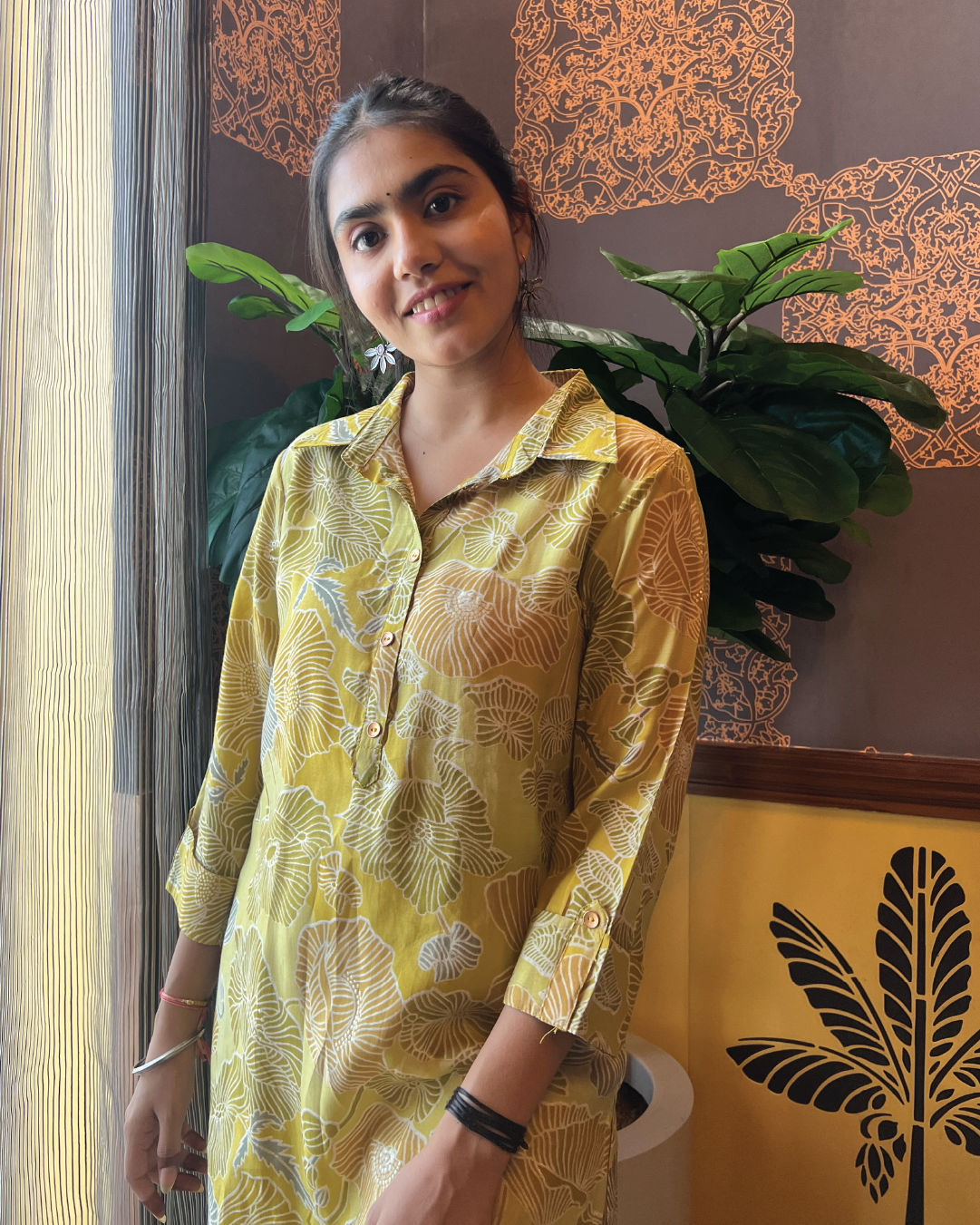 Green Floral Muslin Co-ord Set