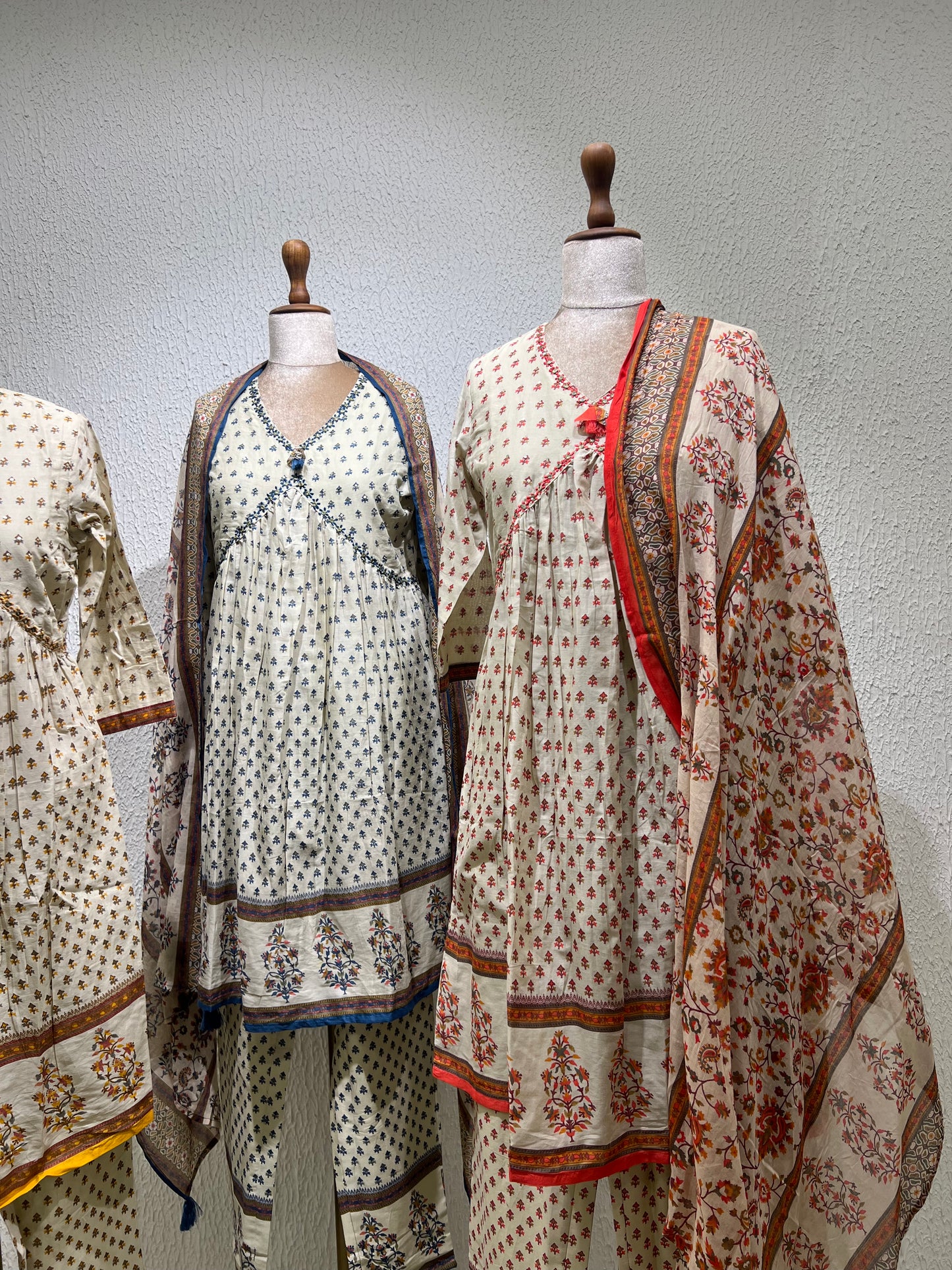 Printed Cotton Anarkali Suit Set