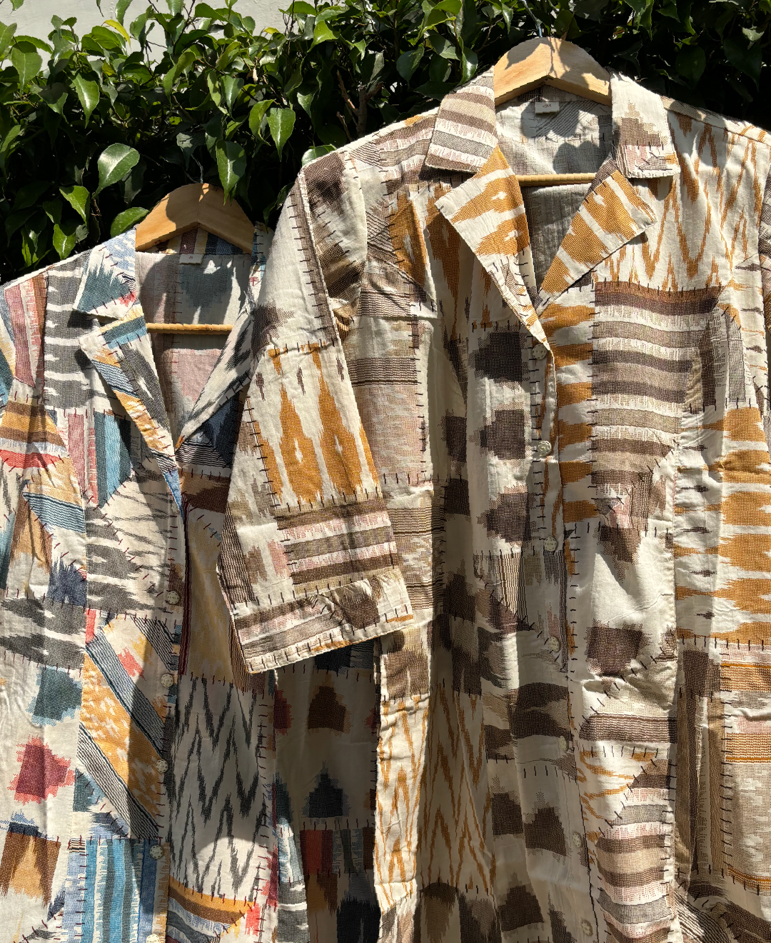 Multi Abstract Print Cotton Aline Kurta