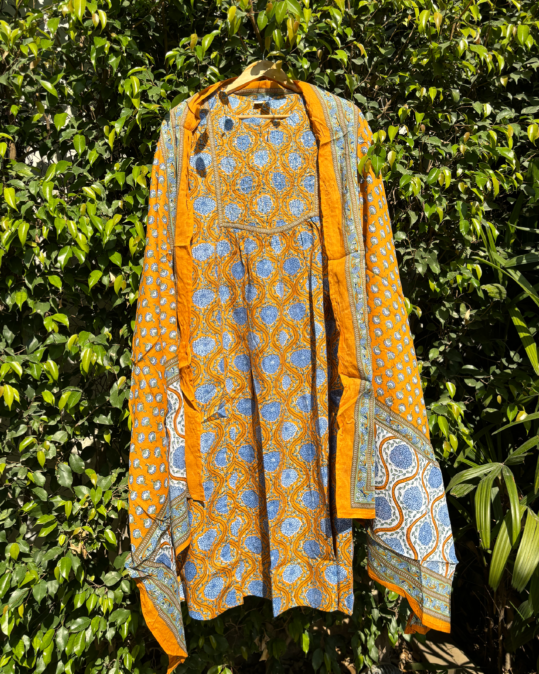 Floral Pleated Aline Suit Set