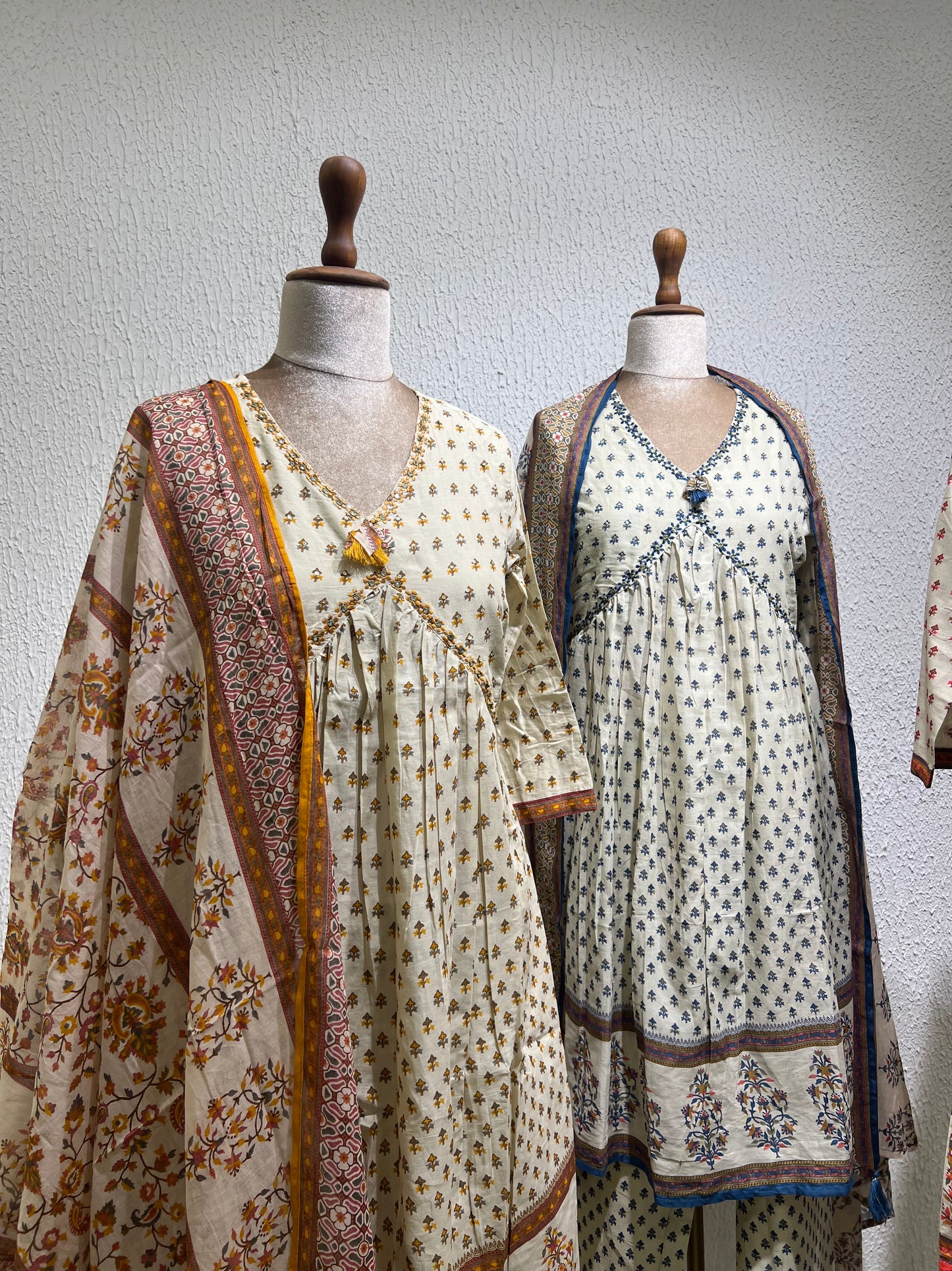 Printed Cotton Anarkali Suit Set