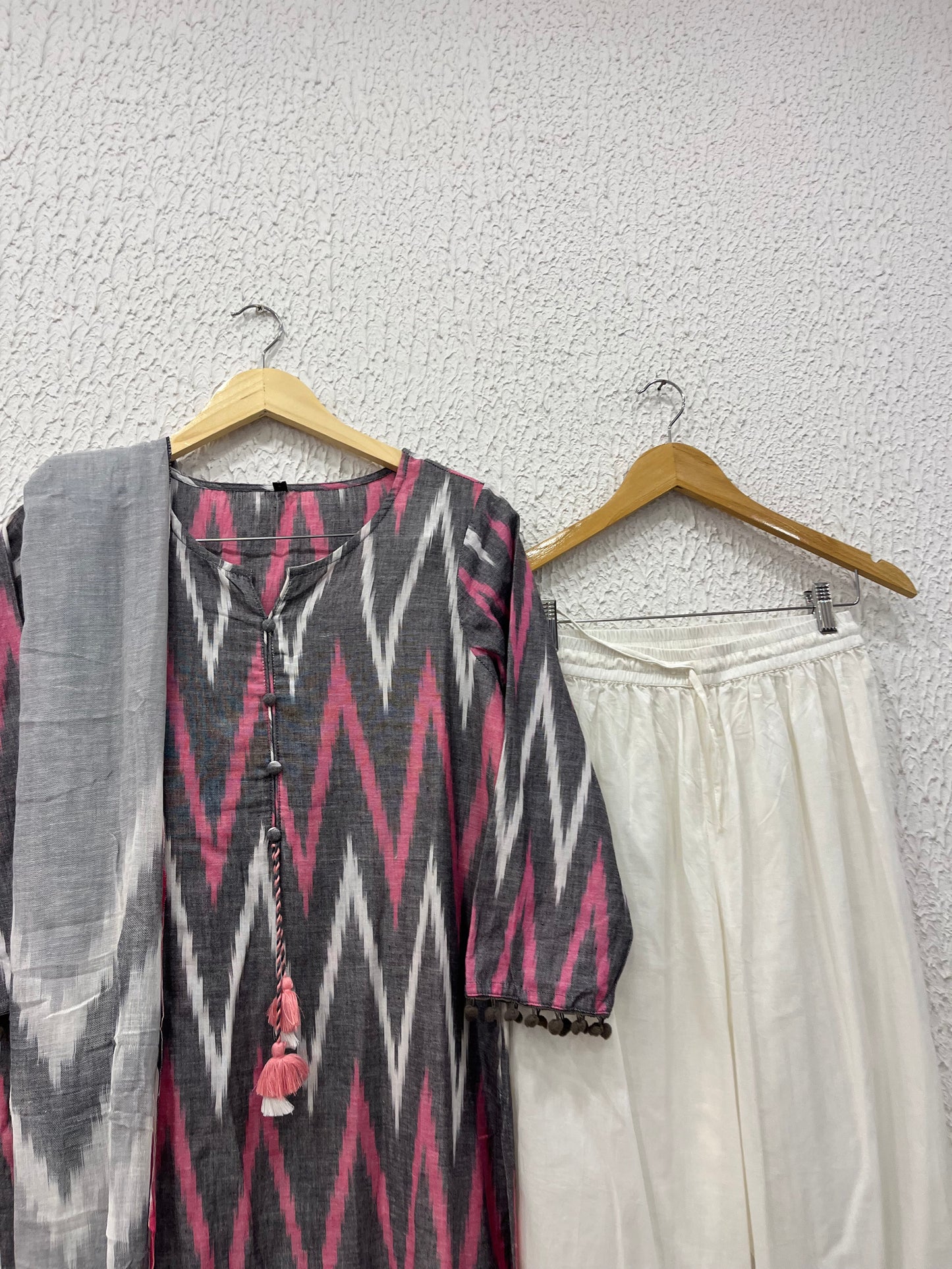 Ikkat cotton kurta set with dupatta