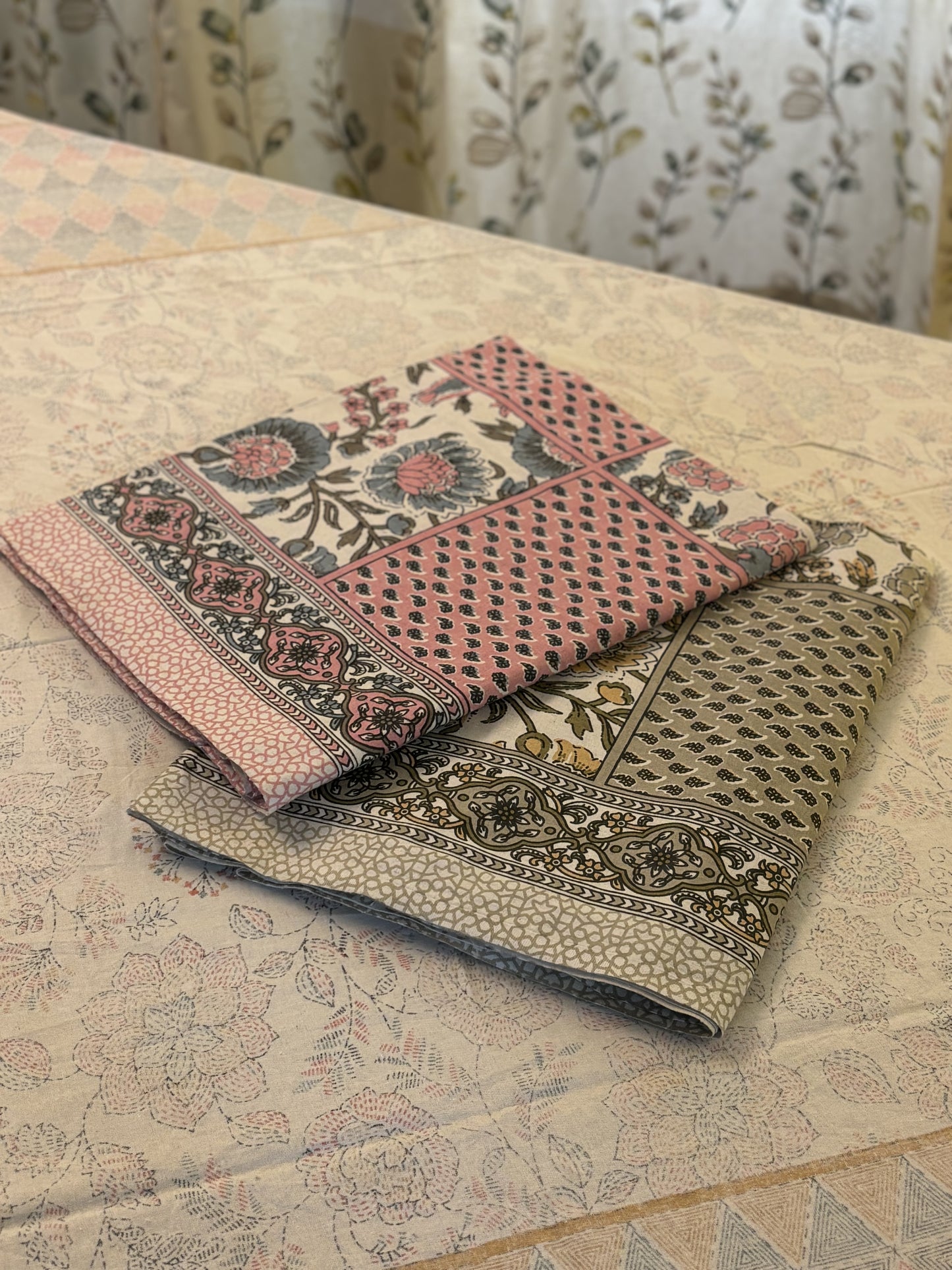 Block Print Pure Cotton Single Bed Sheet
