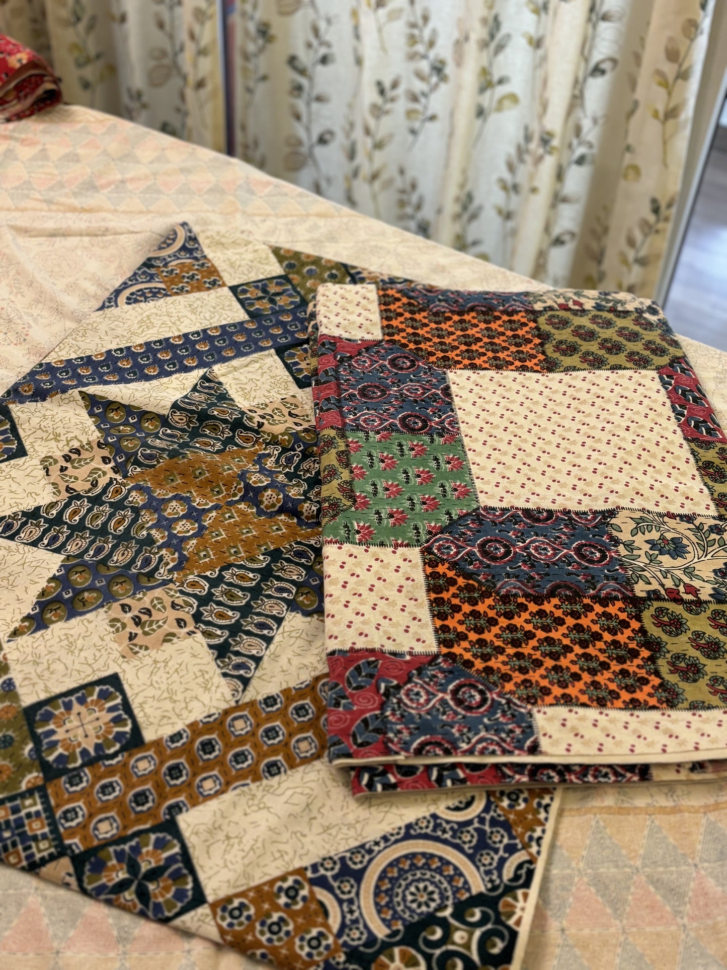 Patch Print Pure Cotton King Size Bed Sheet