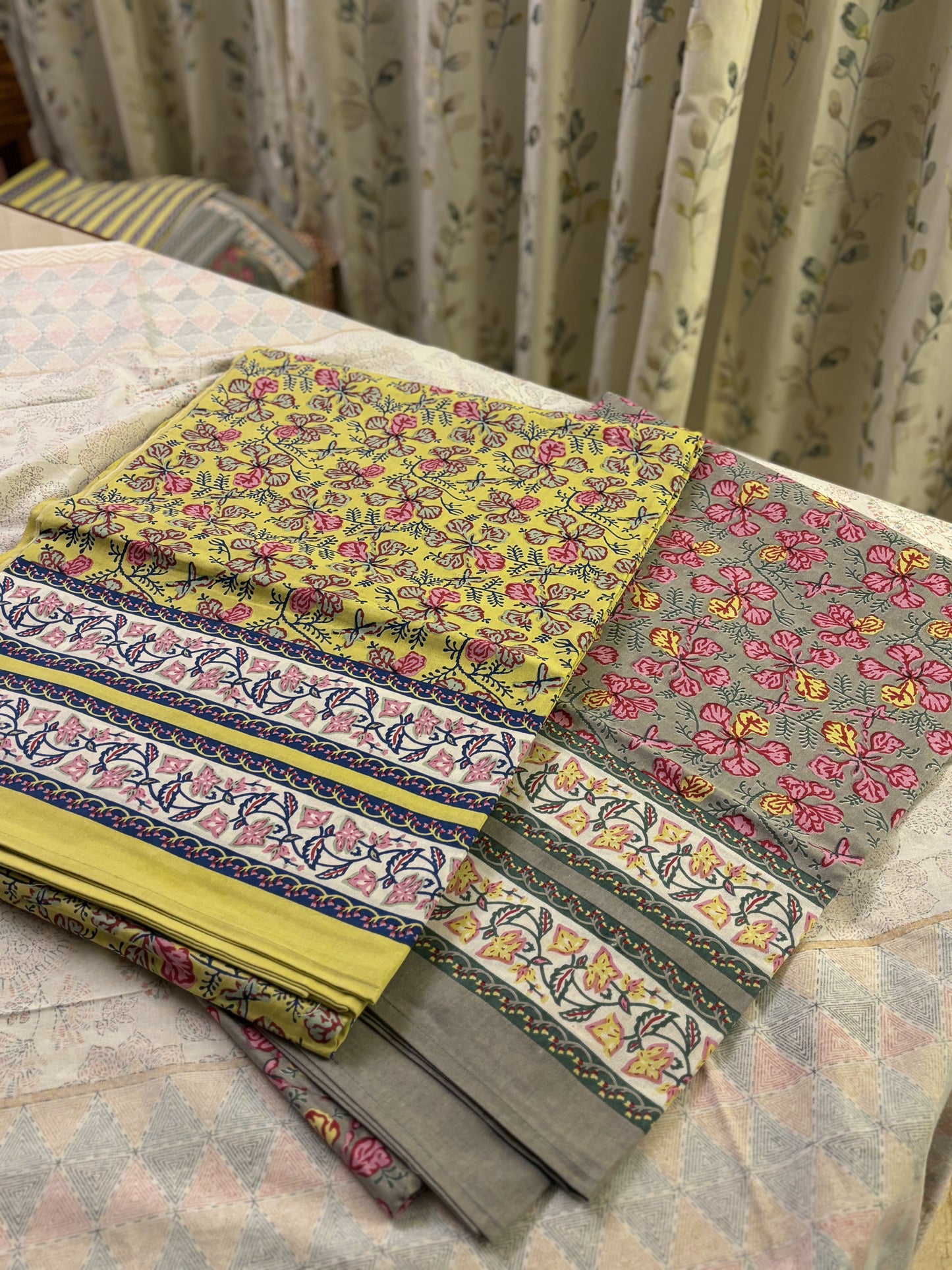Floral Jaal Pure Cotton Super King Size Bed Sheet