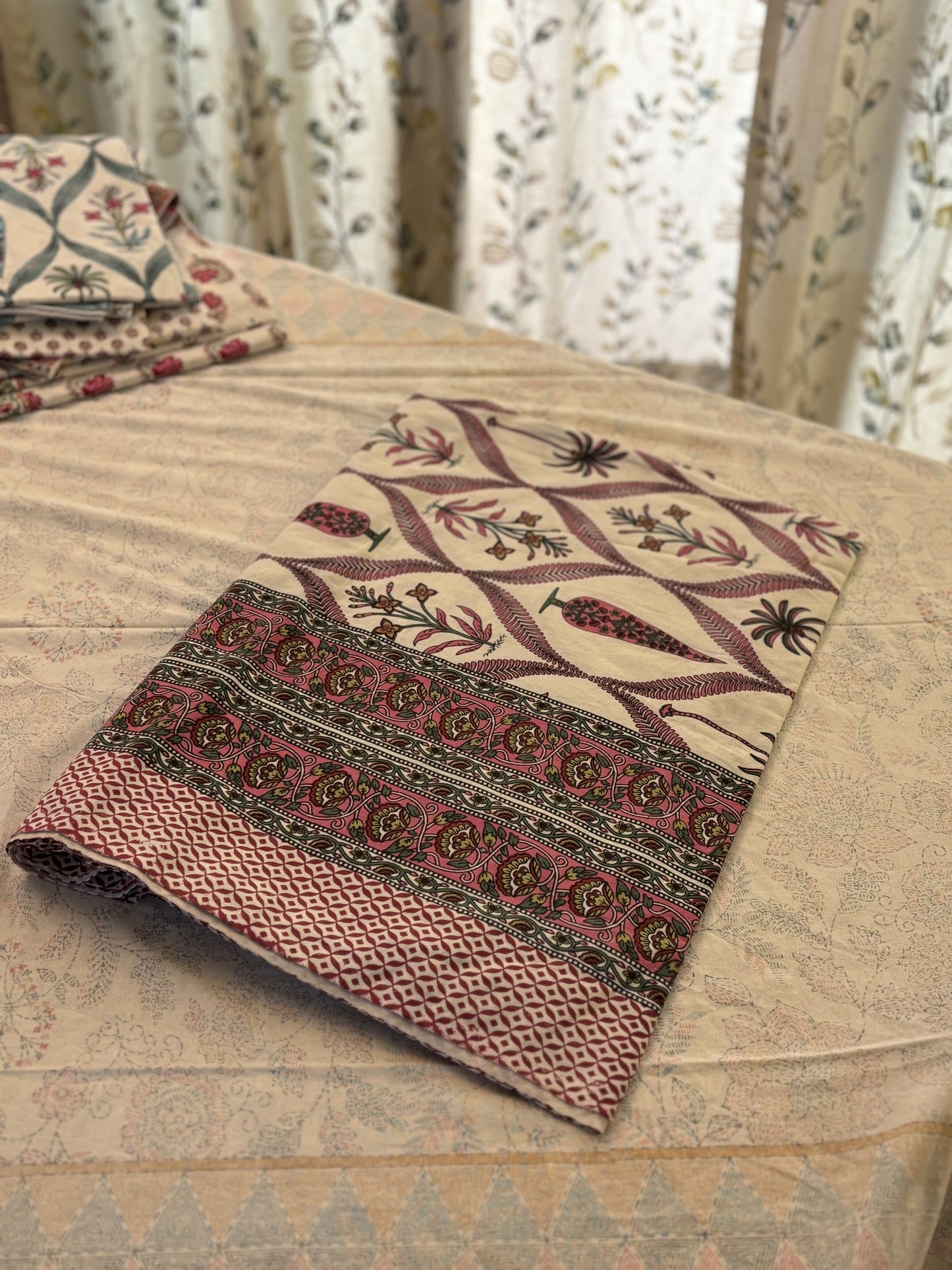 Bagh Pure Cotton King Size Bed Sheet