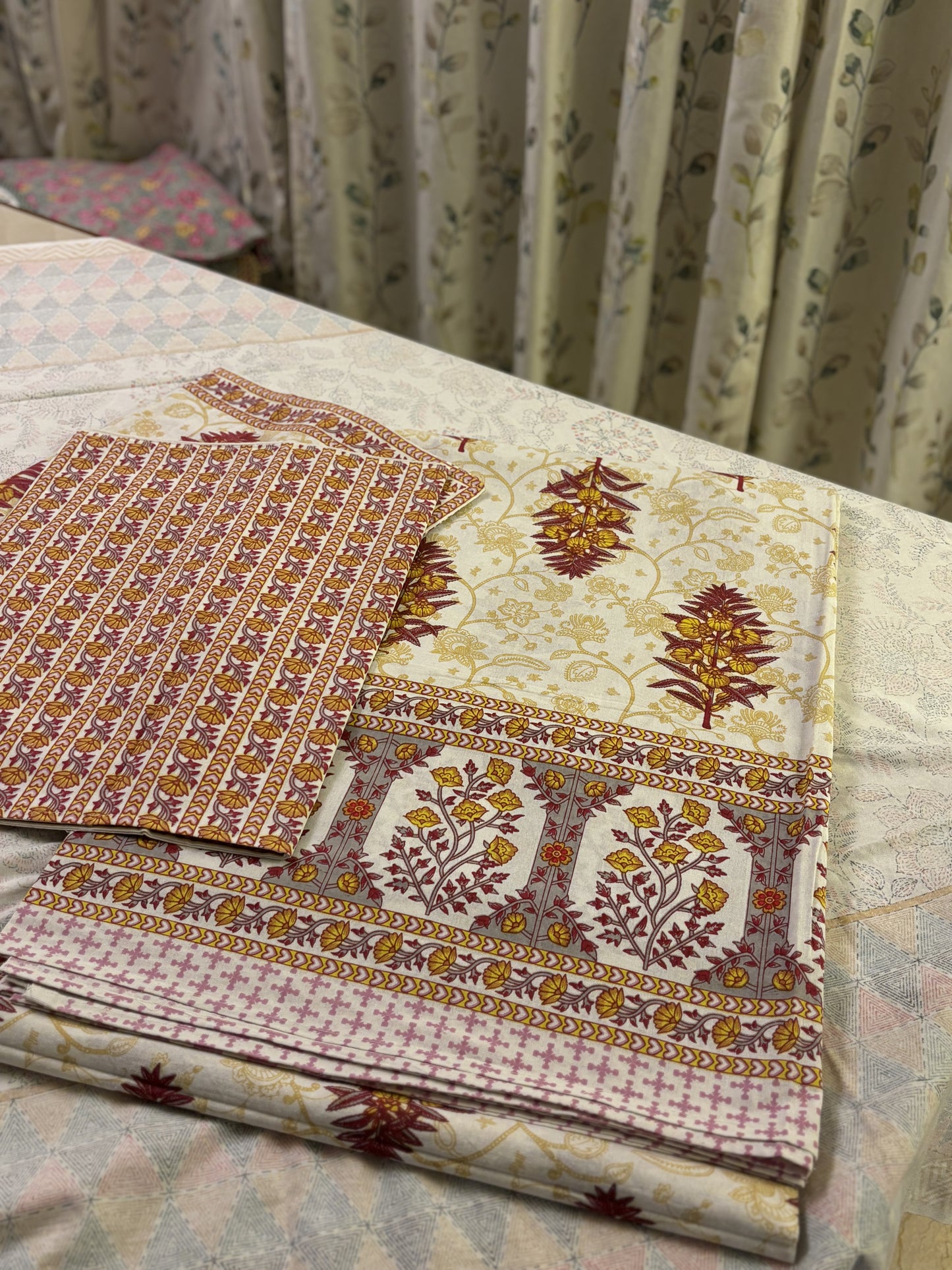 Floral Jaal Pure Cotton Super King Size Bed Sheet