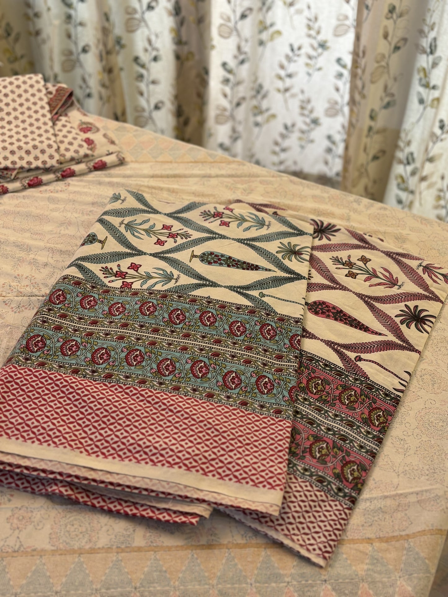 Bagh Pure Cotton King Size Bed Sheet