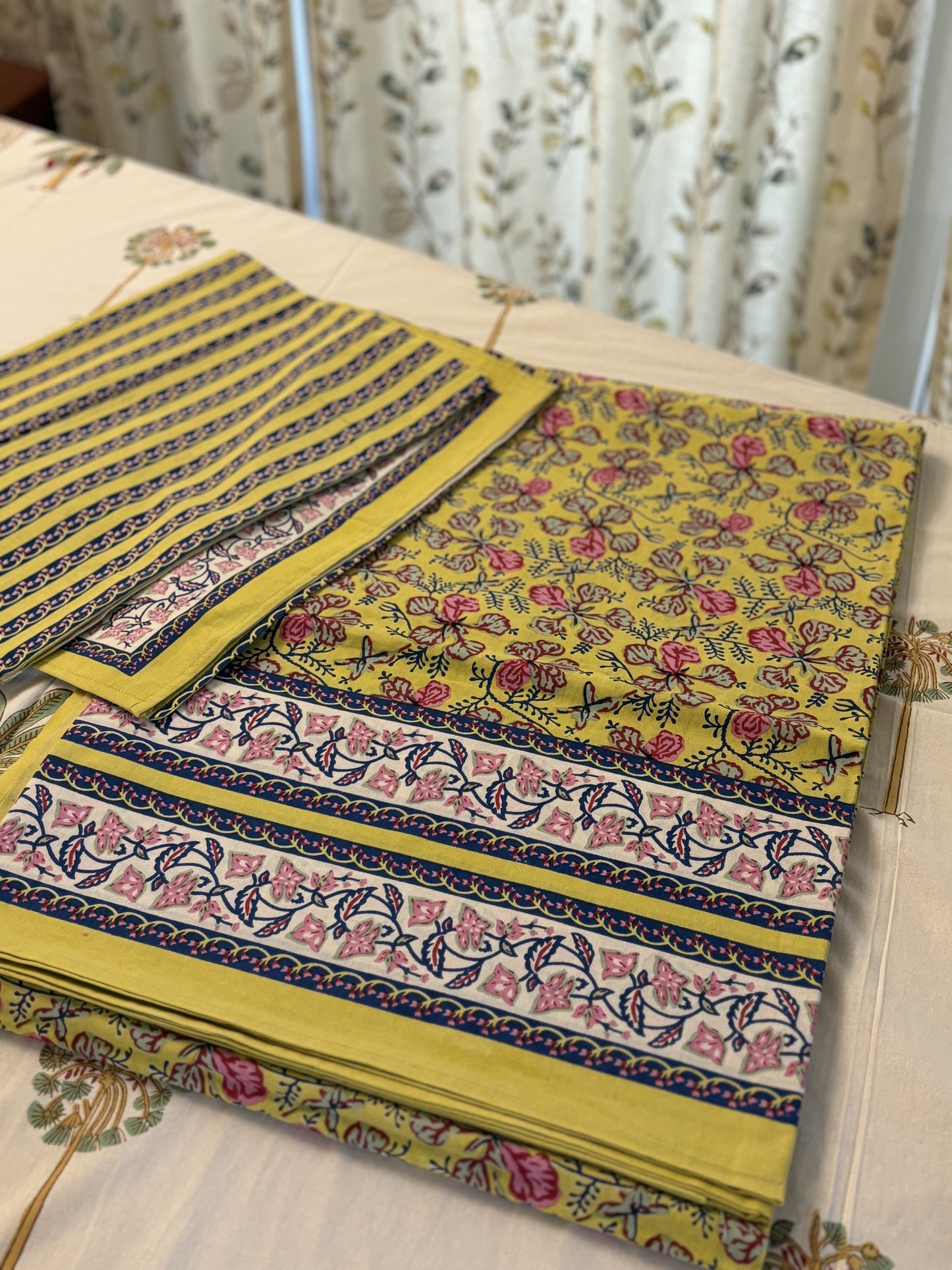 Floral Jaal Pure Cotton Super King Size Bed Sheet