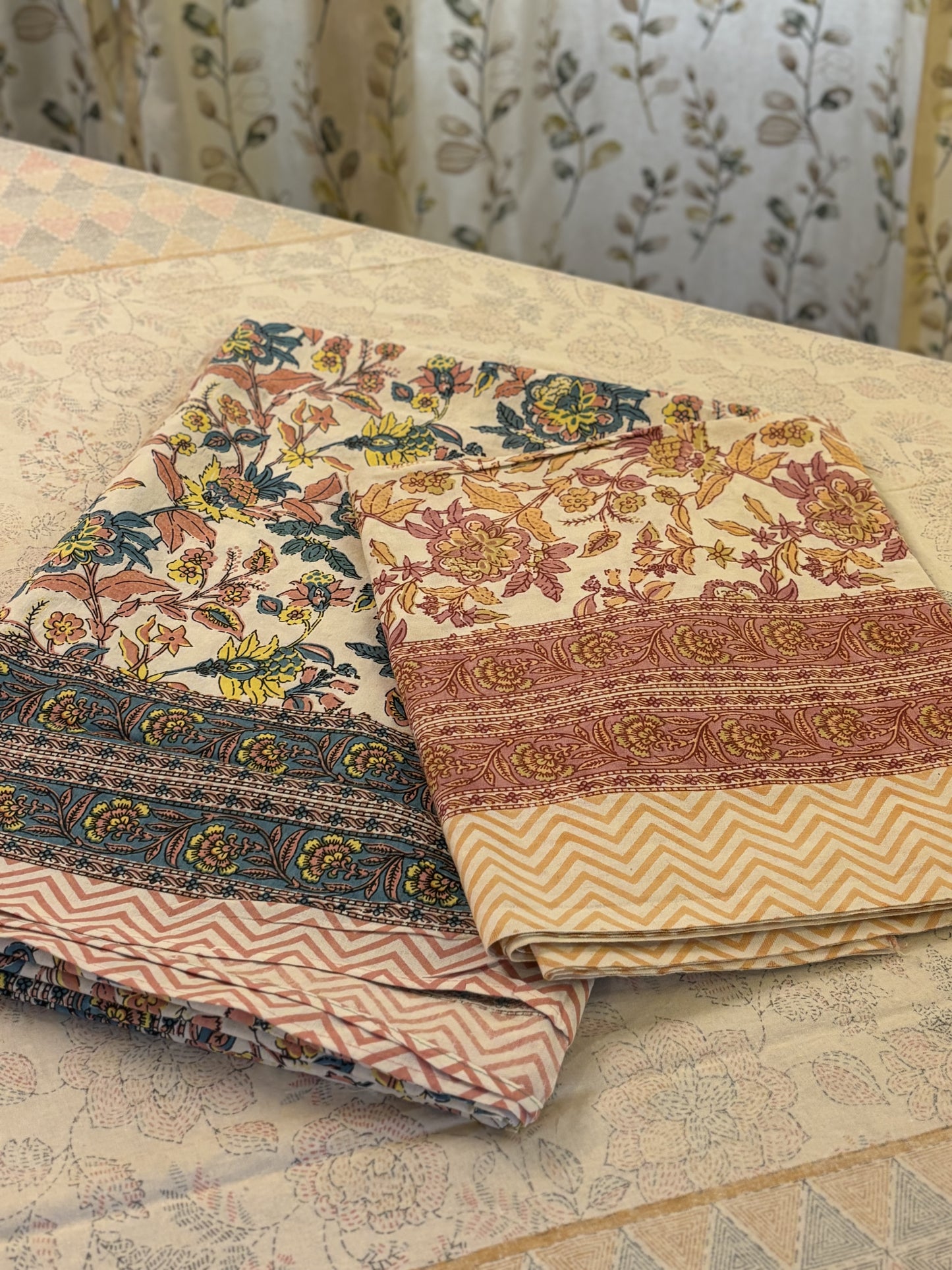 Bagh Block Print Pure Cotton Single Bed Sheet
