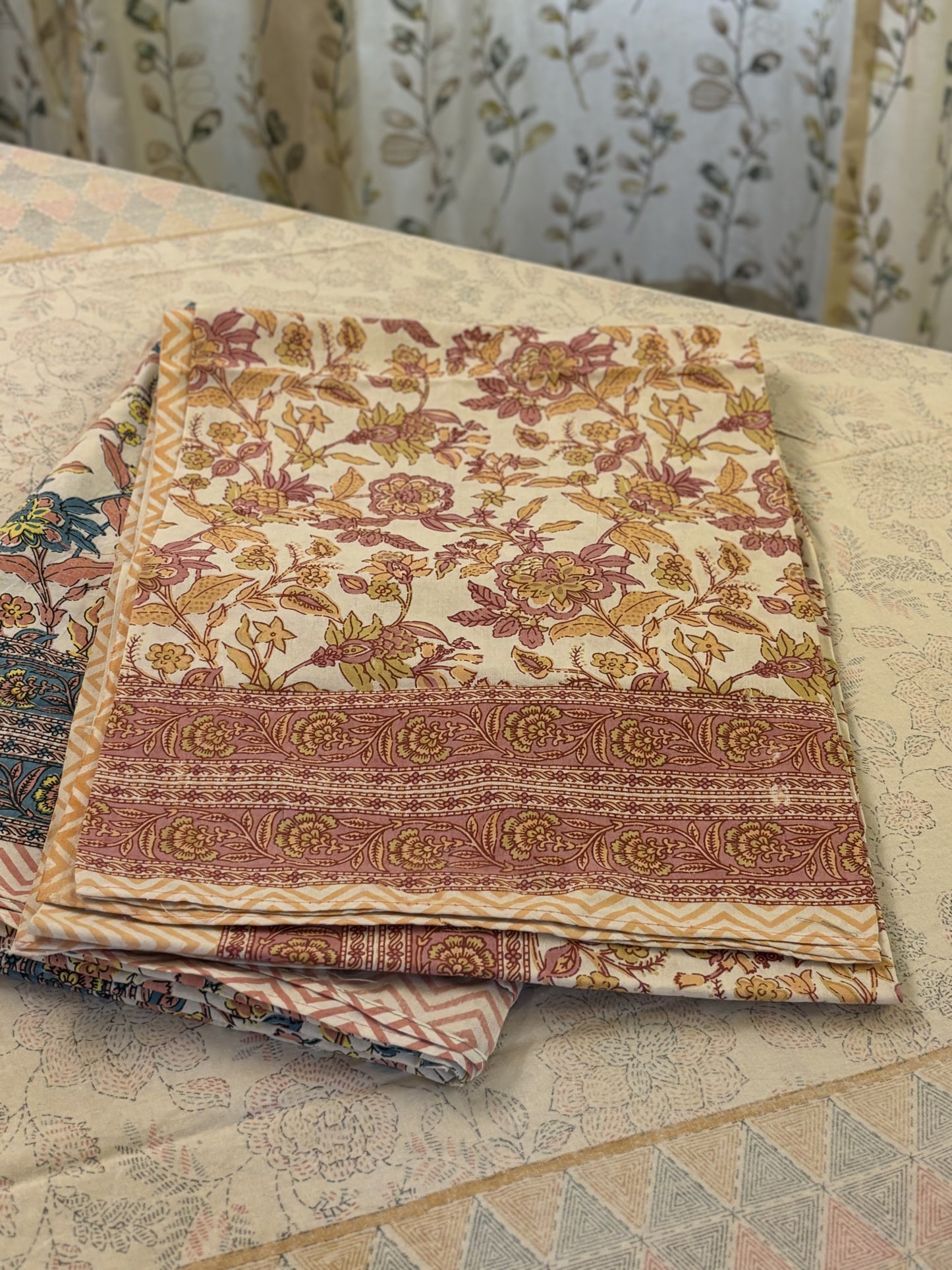 Bagh Block Print Pure Cotton Single Bed Sheet