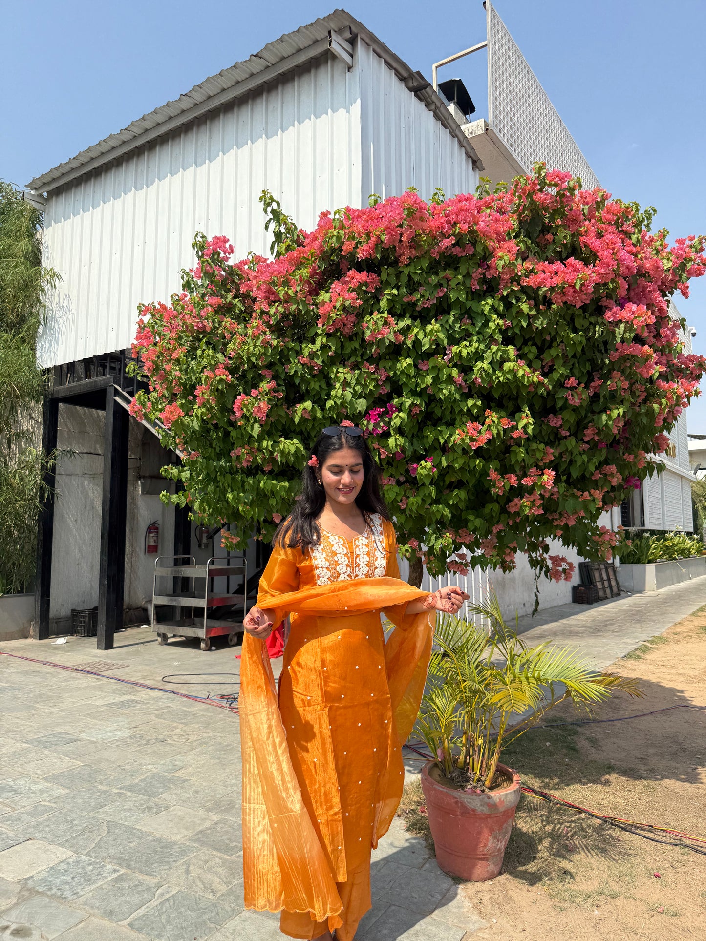 Sehaaj Shimmer Organza Silk Suit Set