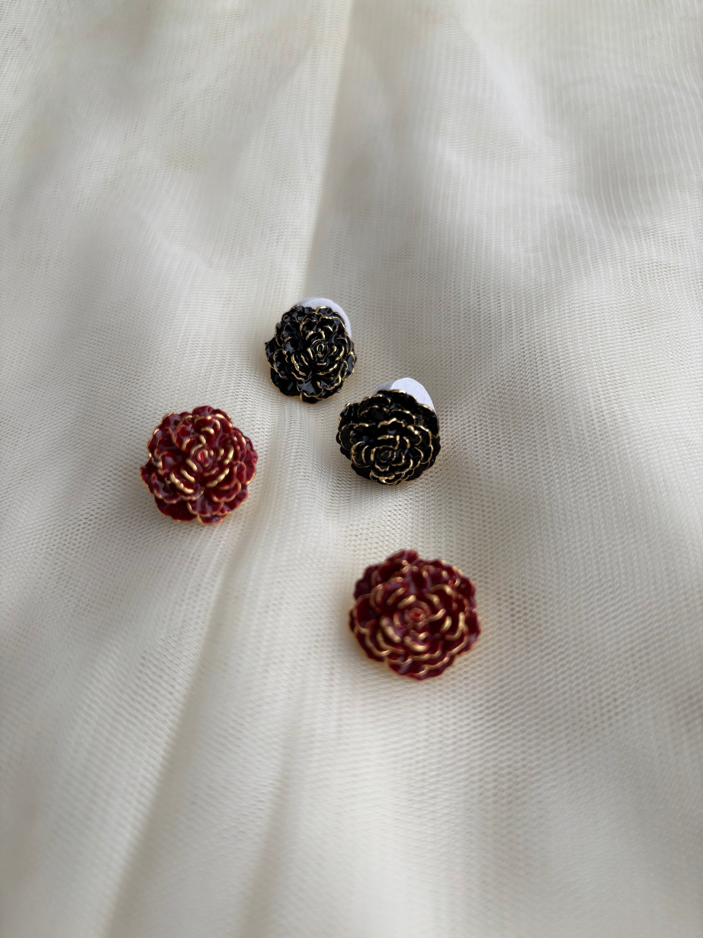 Flower Anti Tarnish Stud Earrings