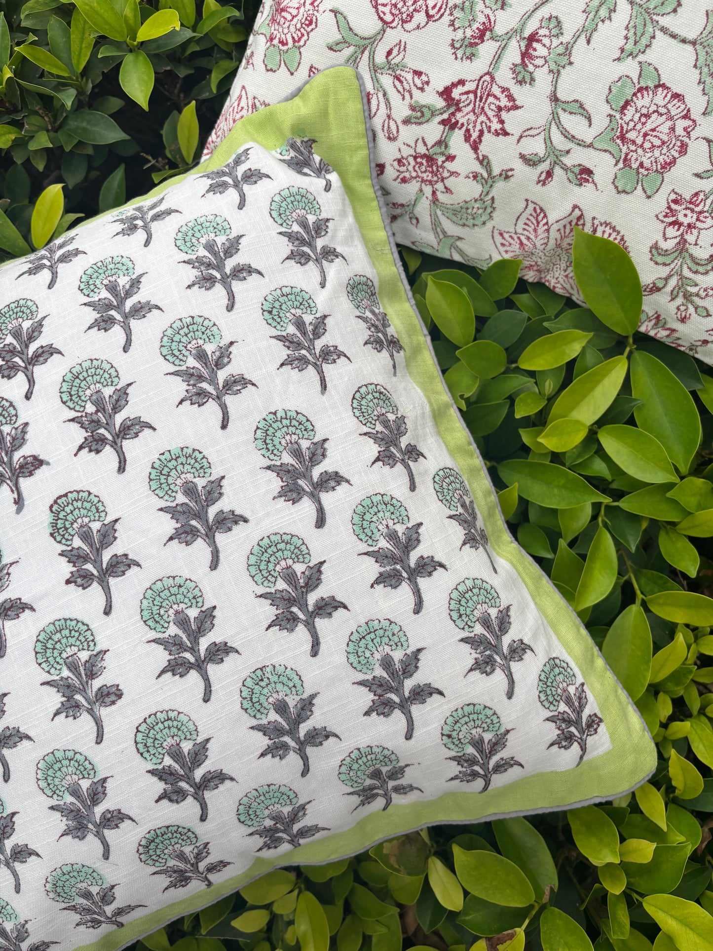 Cotton Slub Hand Block Printed Cushion Cover