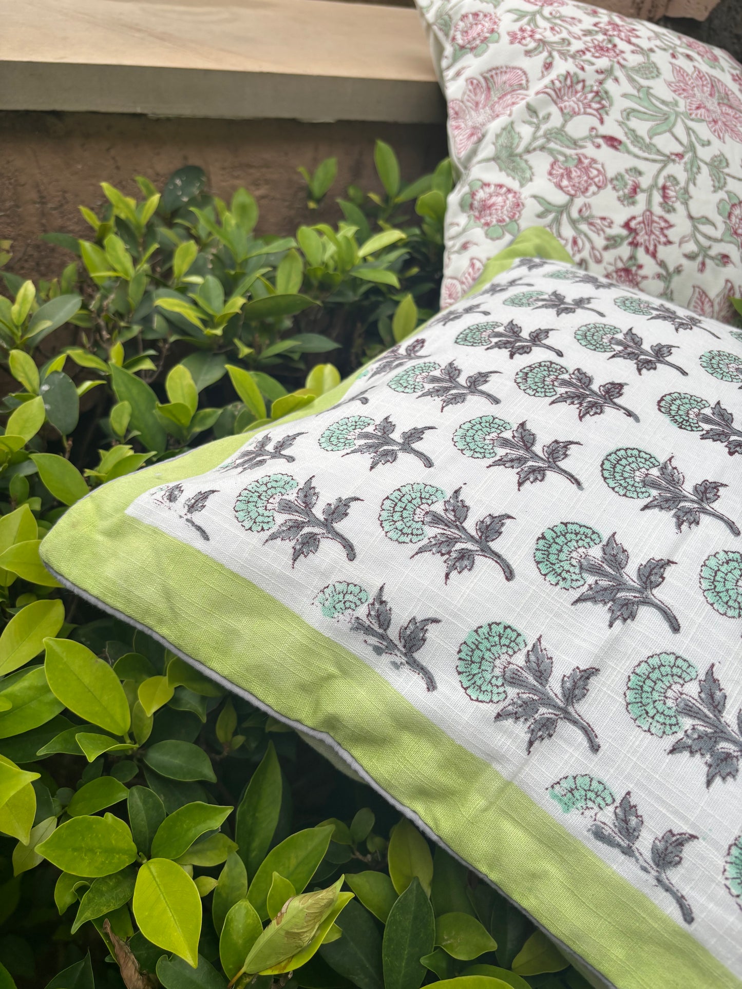 Cotton Slub Hand Block Printed Cushion Cover