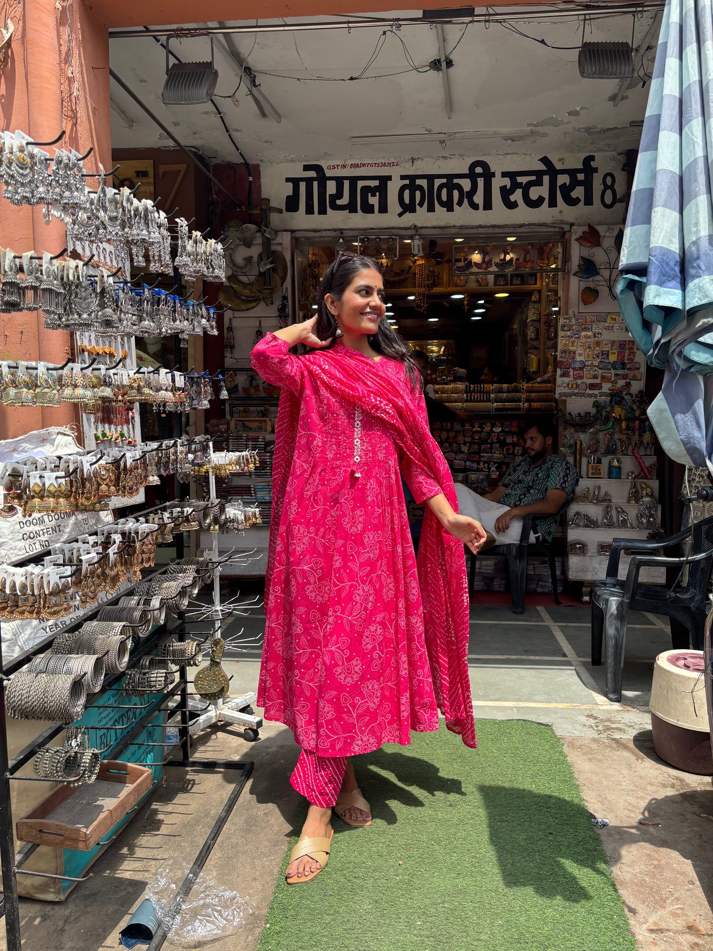 Bandhani Cotton Suit Set
