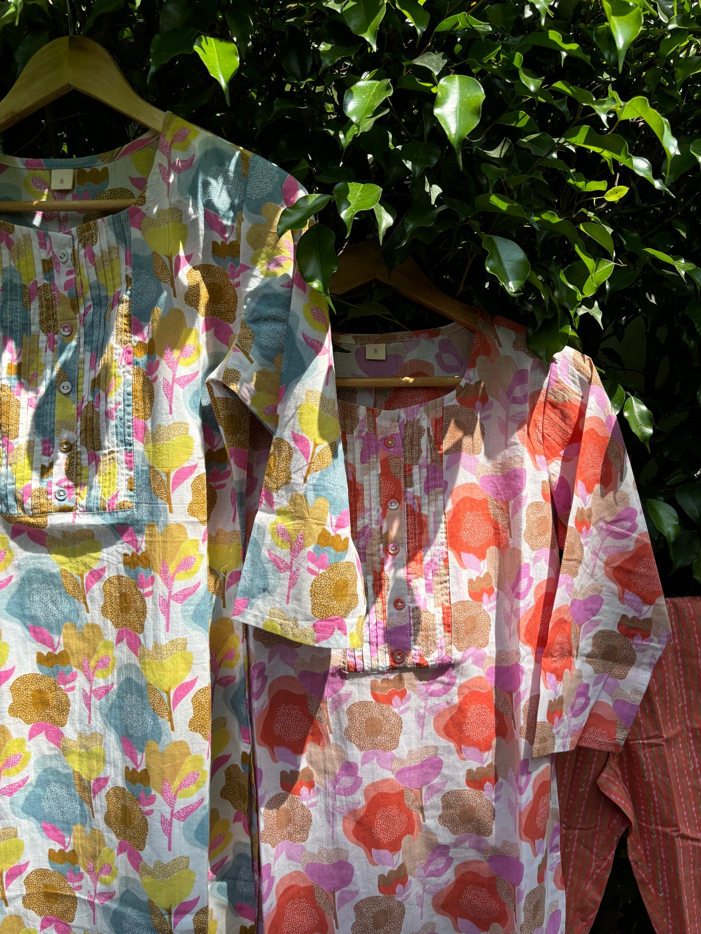Floral Cotton Kurta Pant Set