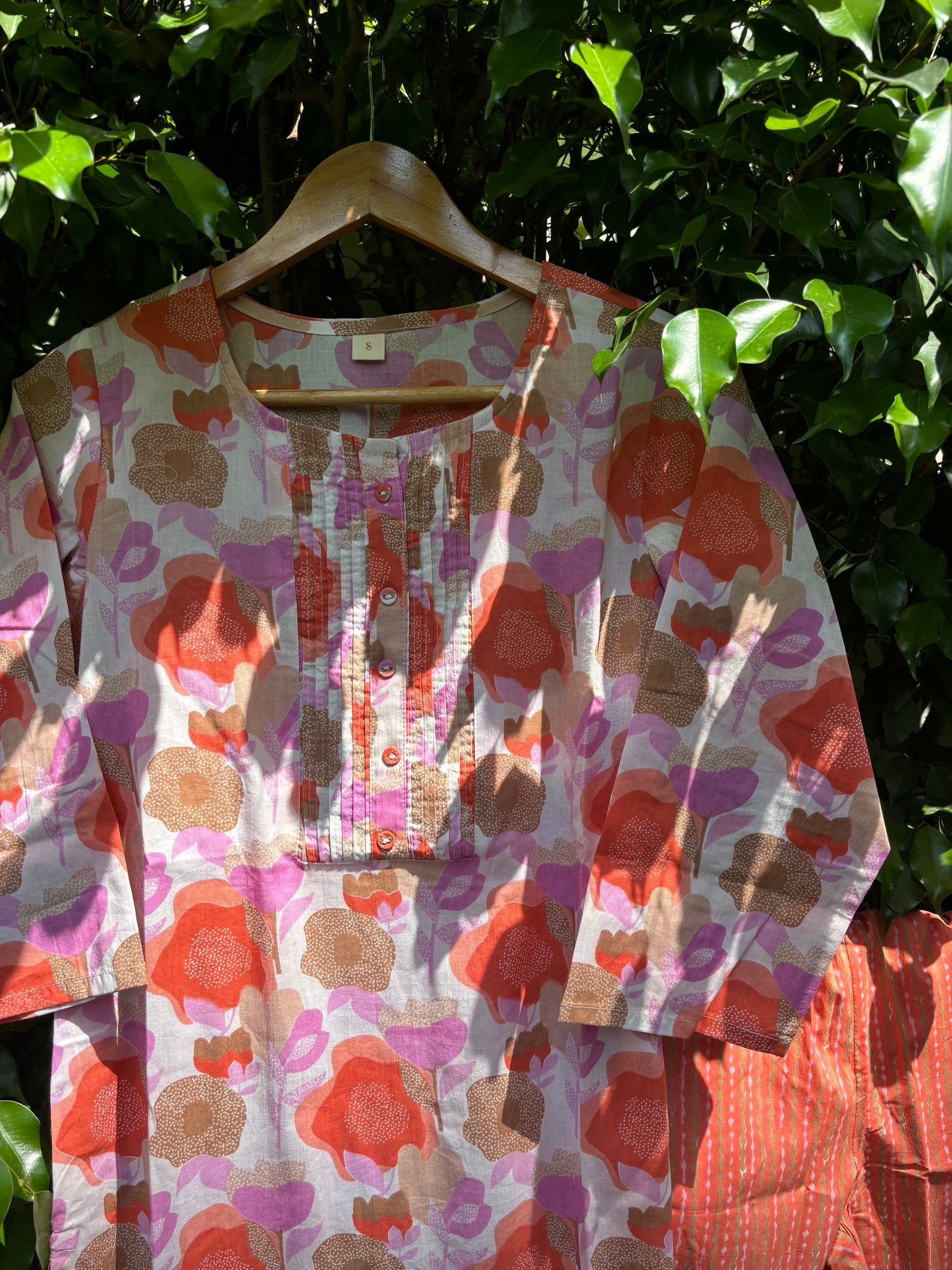 Floral Cotton Kurta Pant Set