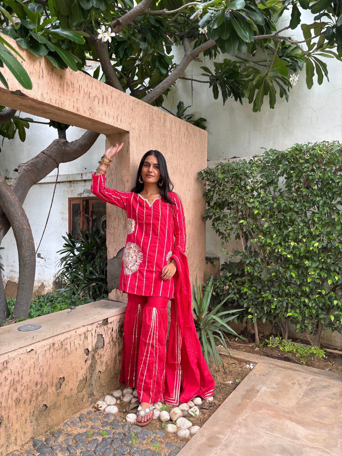 Mul Cotton Sharara Suit Set