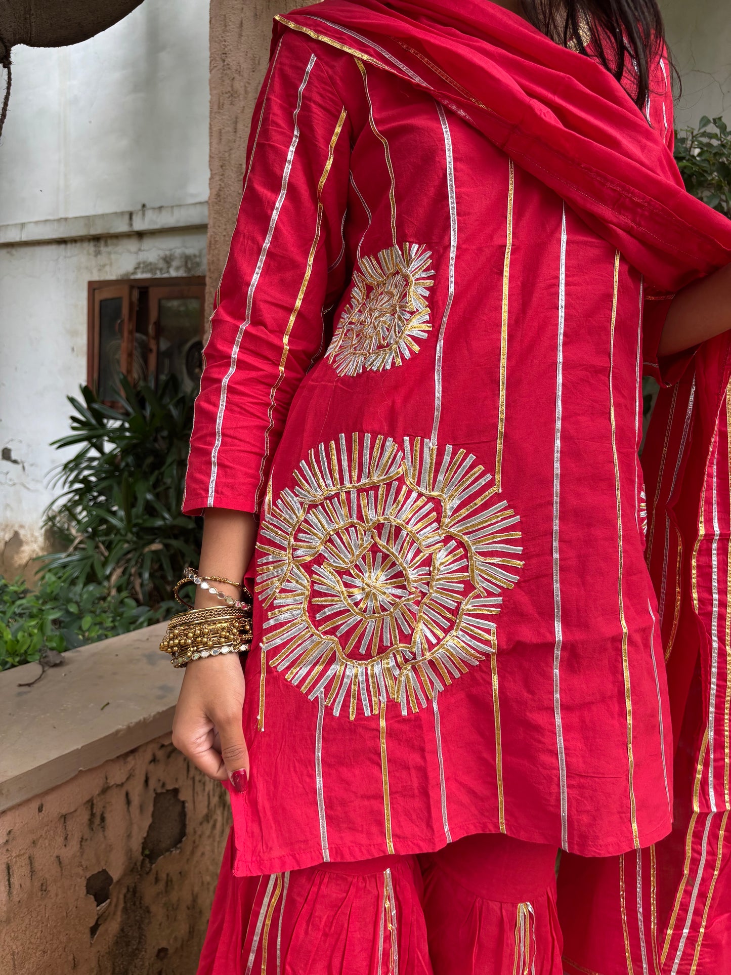 Mul Cotton Sharara Suit Set