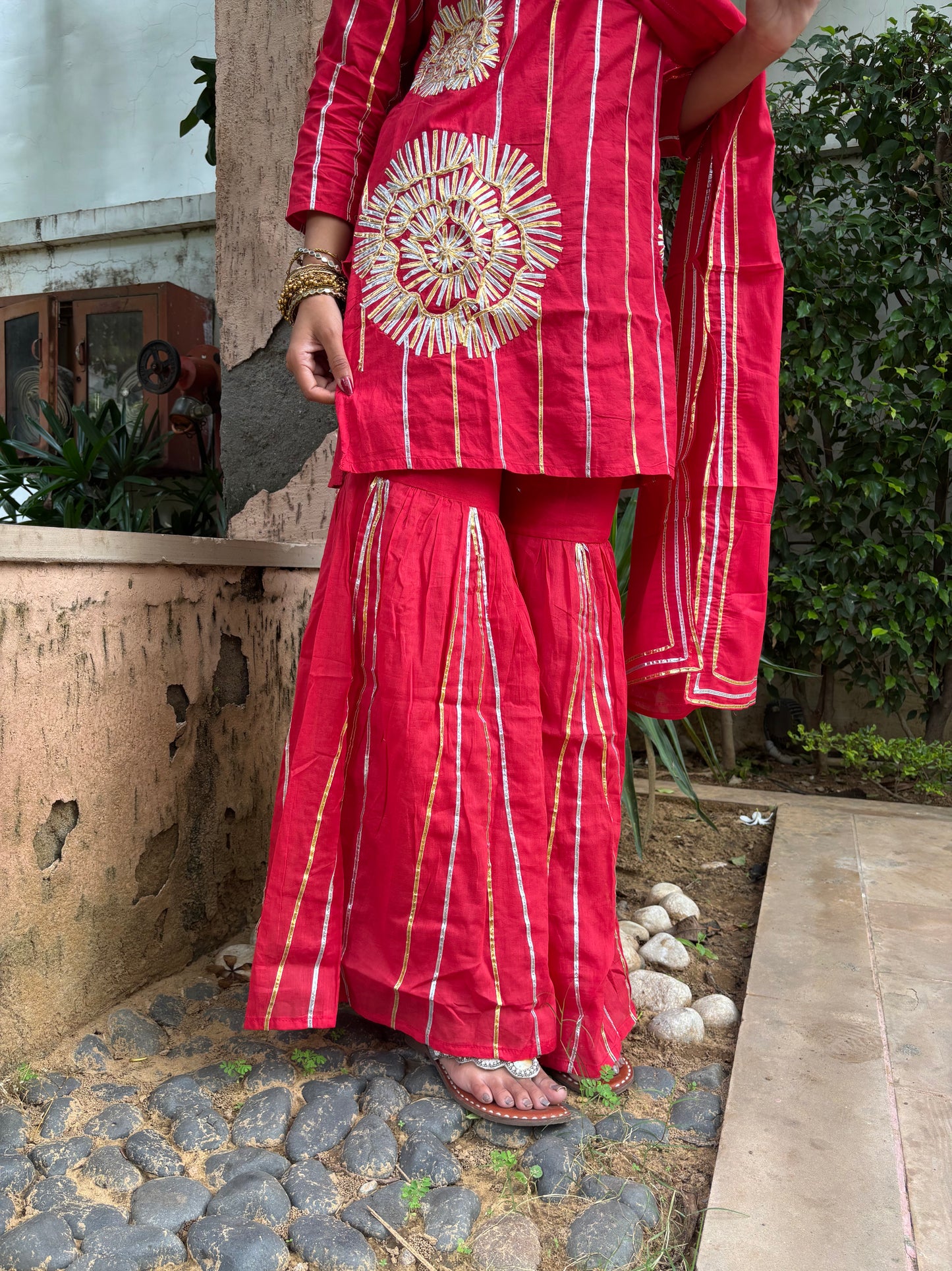 Mul Cotton Sharara Suit Set