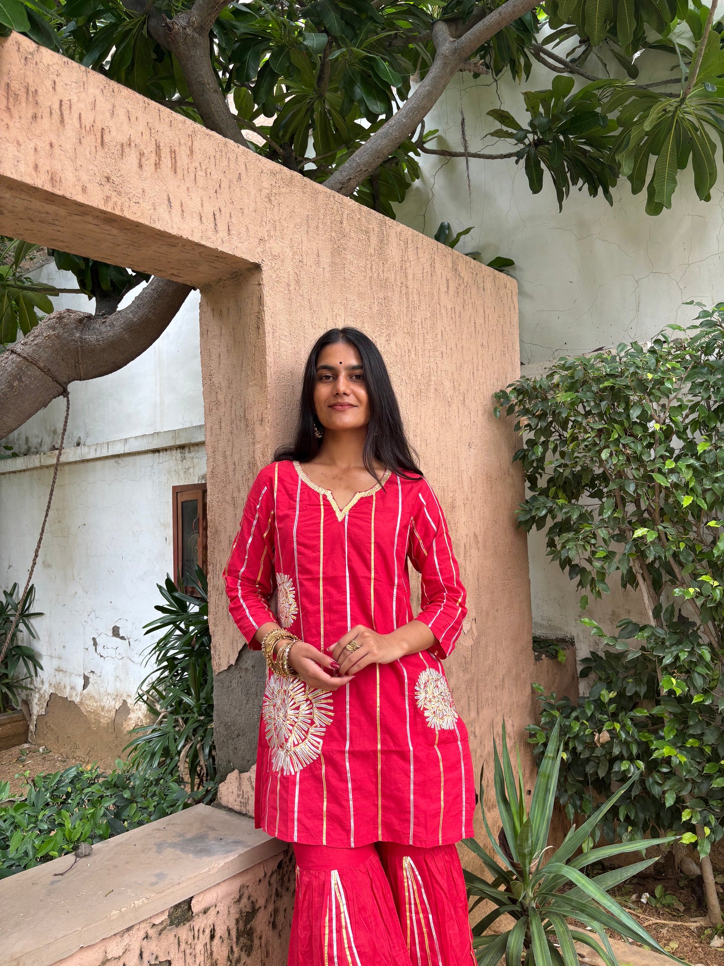 Mul Cotton Sharara Suit Set
