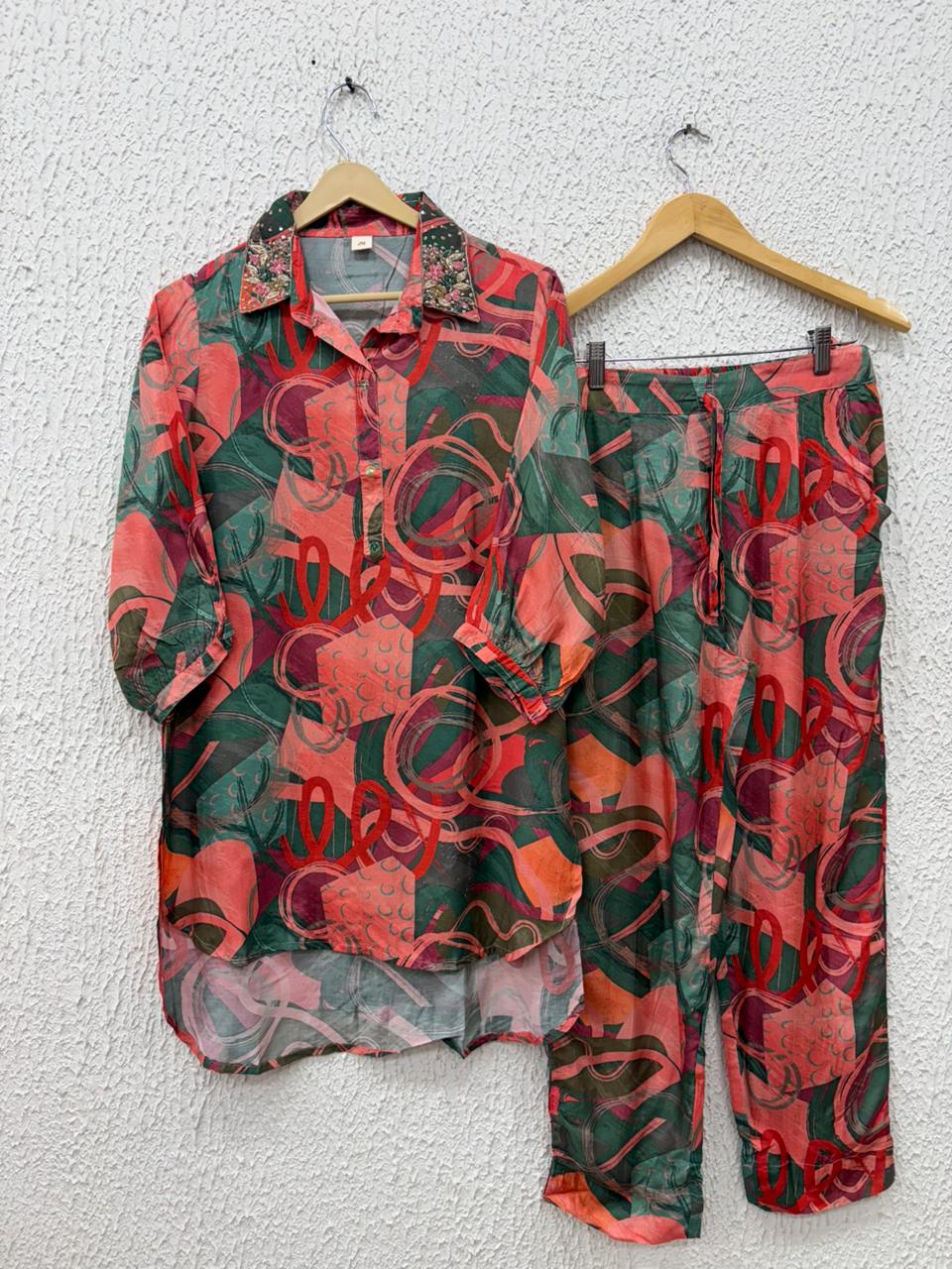 Floral Pure Muslin Co-ord Set