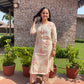 Off White Cotton Printed Kurta Set