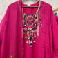 Pink Mul Cotton Suit Set with hand katha work