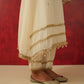 Mul Chanderi A-Line Kurta Set with Mirror Work