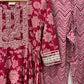 Pink Printed Cotton Kurta Pant Set