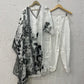 White organza kurta set with dupatta
