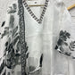 White organza kurta set with dupatta