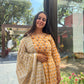 Yellow Cotton Dupatta Set.
