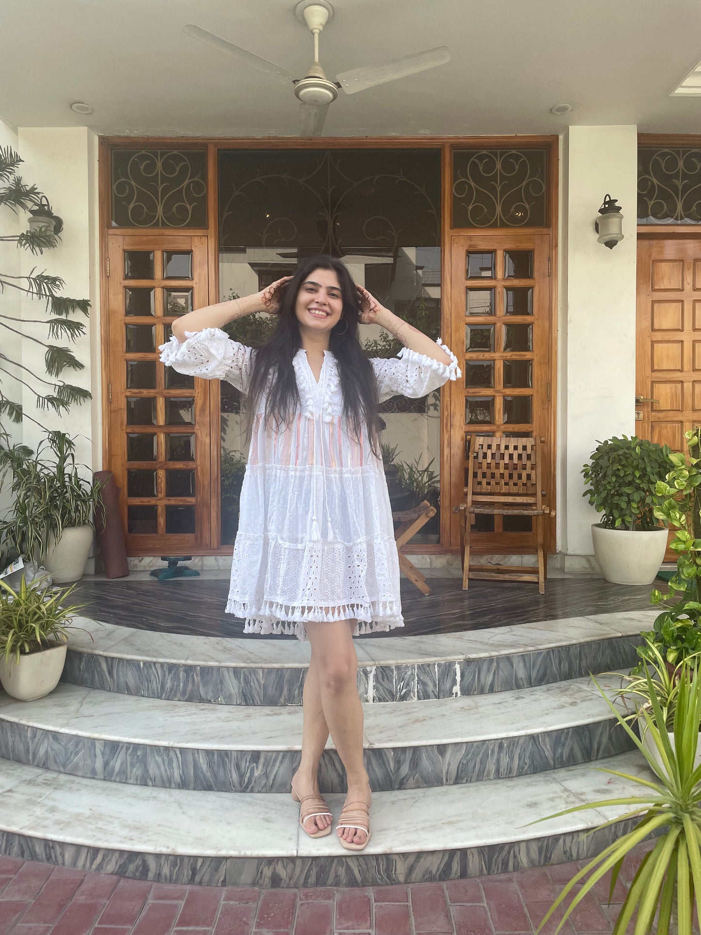 White Chikankari Dress