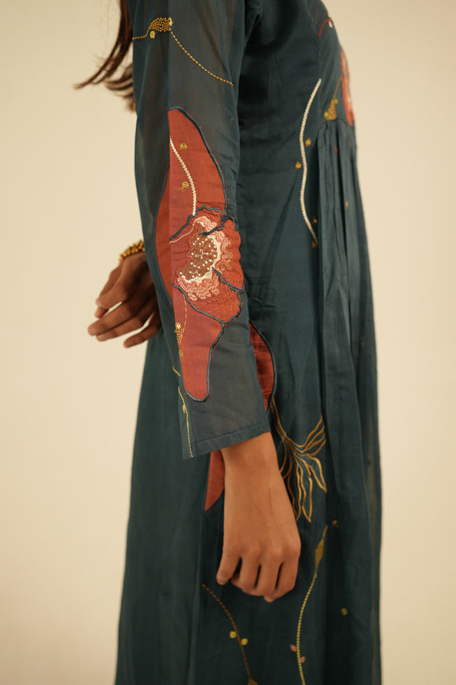 Mulchanderi Anarkali Set With Embroidery