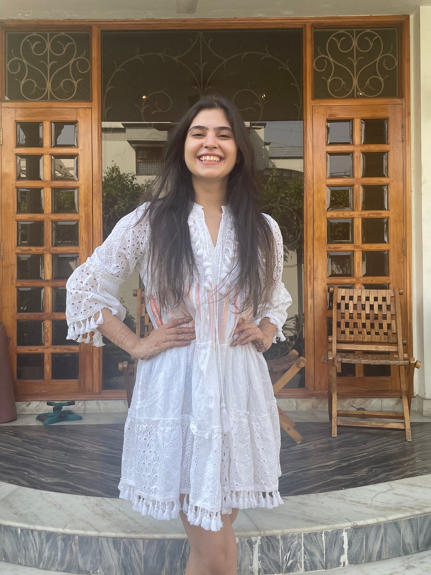 White Chikankari Dress