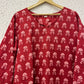 Red Floral print cotton Kurta.