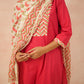 Pink Cotton Block-Printed Kurta Set