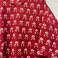 Red Floral print cotton Kurta.