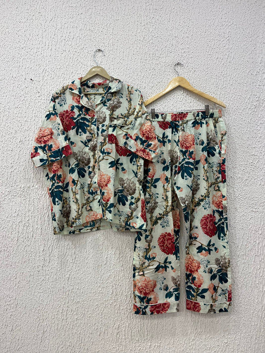Floral Printed Cotton Coordset.