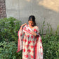 Floral Print Cotton Anarkali Suit Set