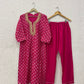 Pink Chanderi Silk kurta set with embroidery