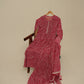 Pink Lehriya Cotton A Line Kurta Set