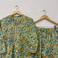 Green Floral Printed Cotton Kurta Set