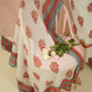 White Floral Block-Printed Cotton Kurta Set