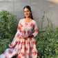 Floral Print Cotton Anarkali Suit Set