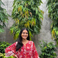 Pure hand block choga set kurta set with lace details