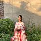Floral Print Cotton Anarkali Suit Set