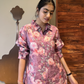 Purple Foral Muslin Co-ord Set